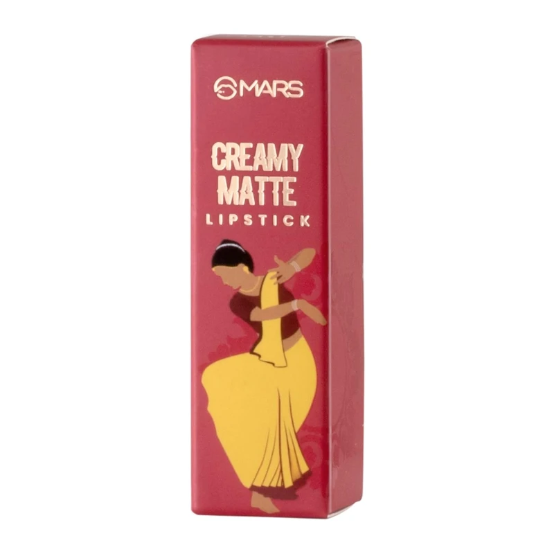 MARS Creamy Matte Long Lasting Lipstick for Women | Creamy Lipstick | Single Swipe Application | Smooth & Light Weight (3.2 gm) (06-Bhangra Bloom) thumbnail 3